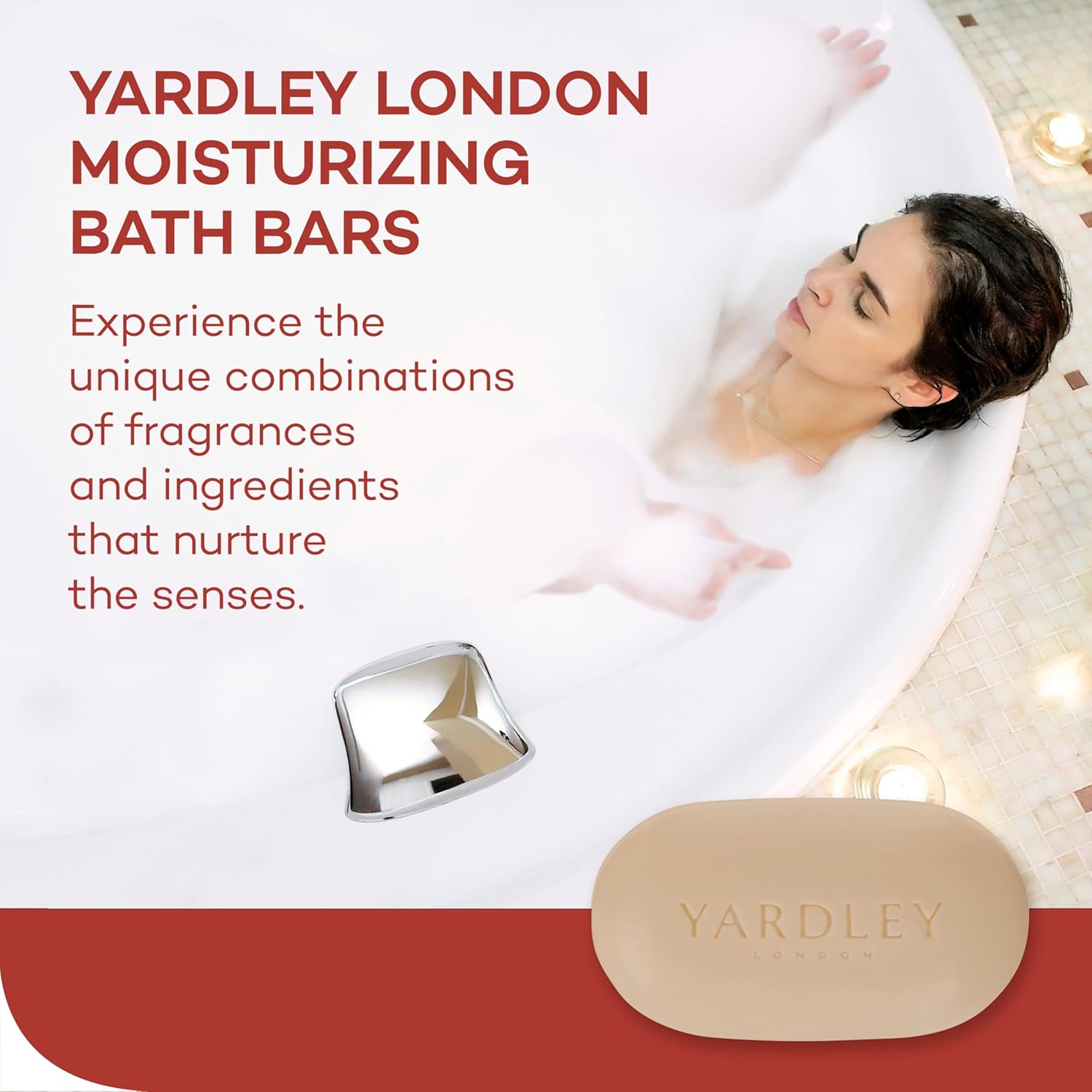Yardley London Nourishing Bath Soap Bar Cocoa Butter