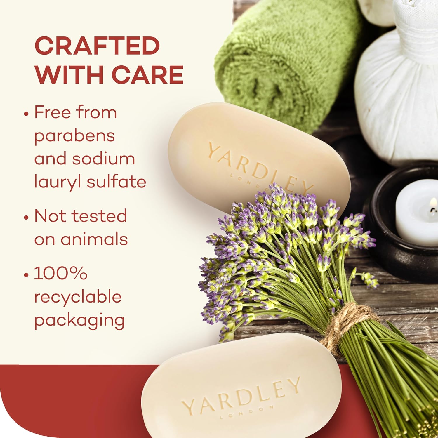 Yardley London Nourishing Bath Soap Bar Cocoa Butter