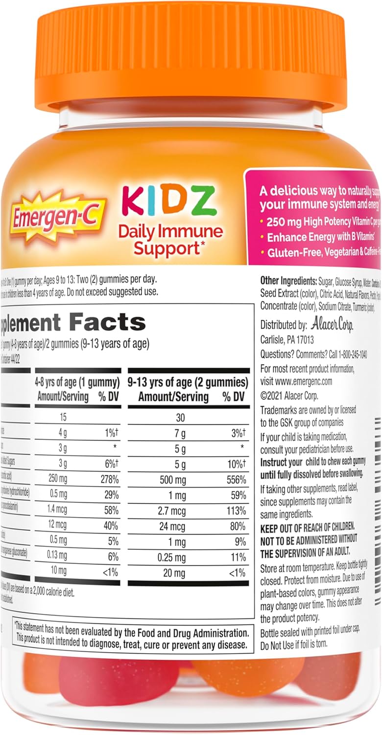 Kidz Daily Immune Support Dietary Supplements