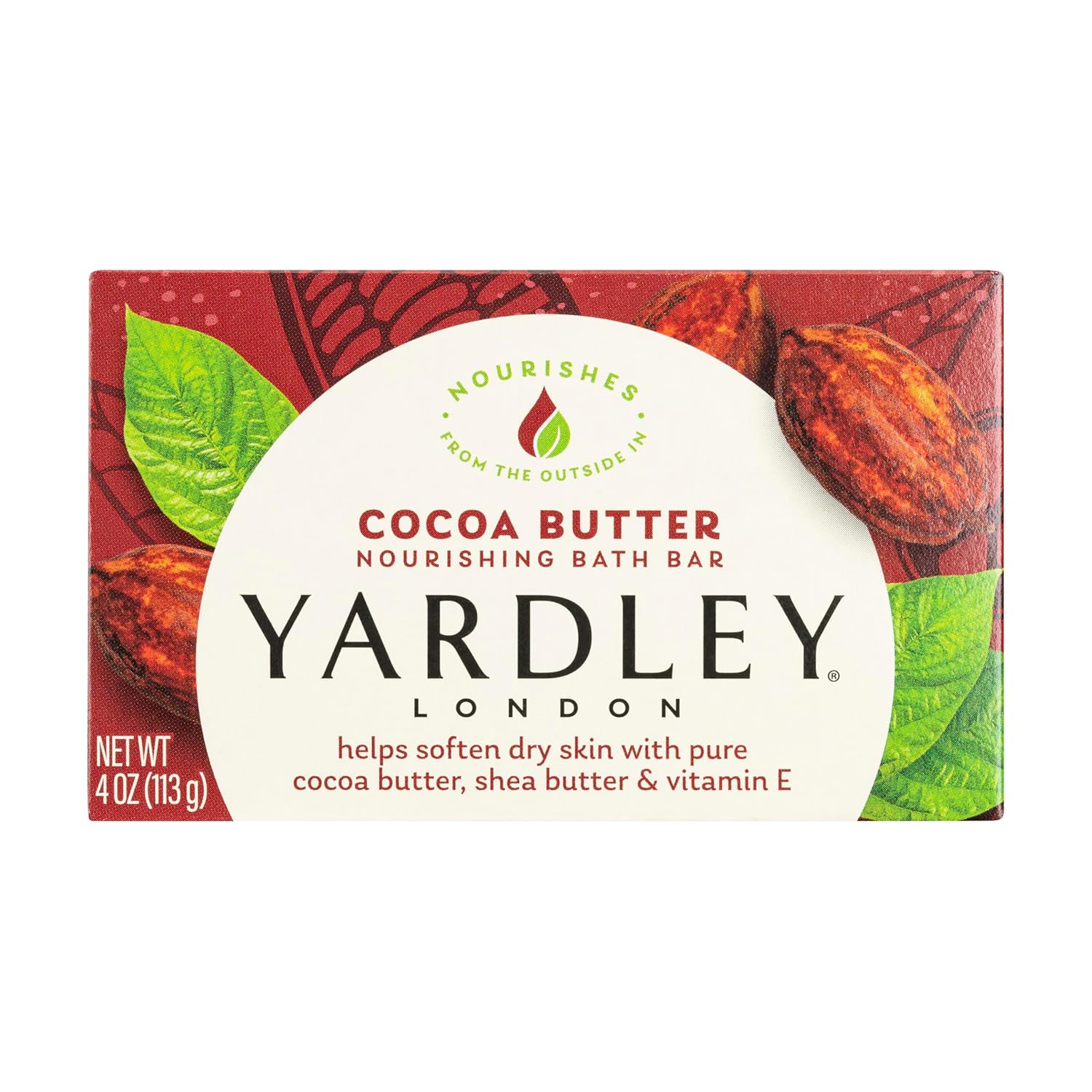 Yardley London Nourishing Bath Soap Bar Cocoa Butter
